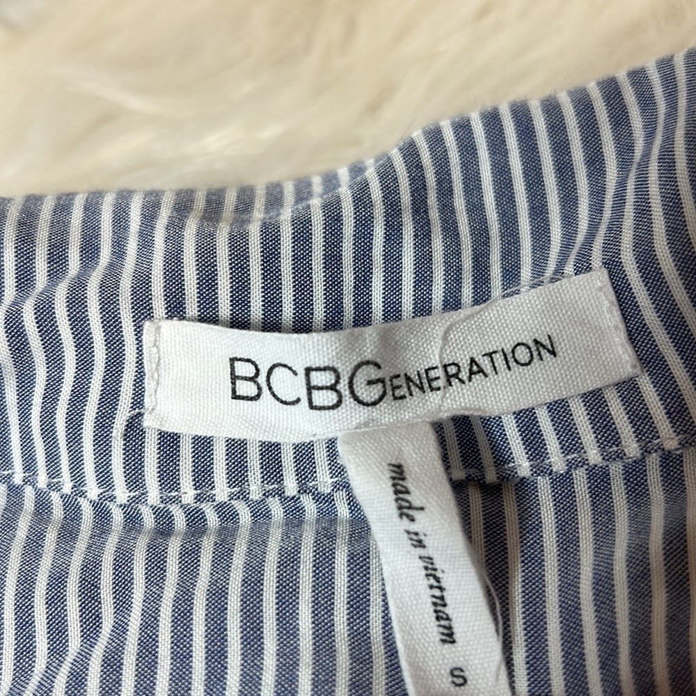 Bcbgeneration Striped Button Down Cross Over Shirt - image 5